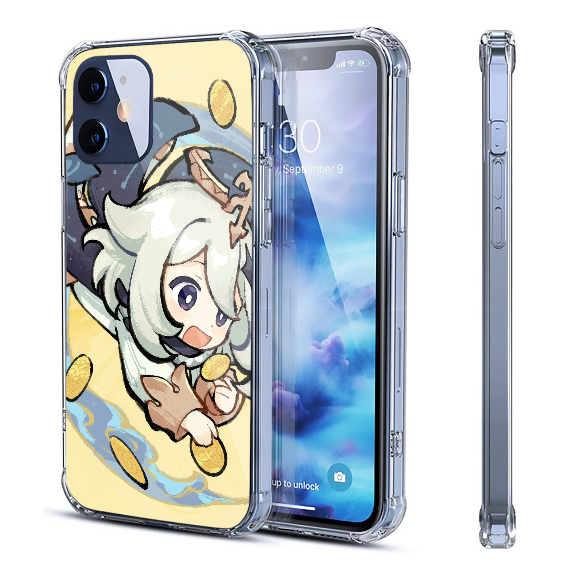 げんし神 genshin 【iPhone 12シリーズ対応】透明スマホケース（クリアソフトケース）